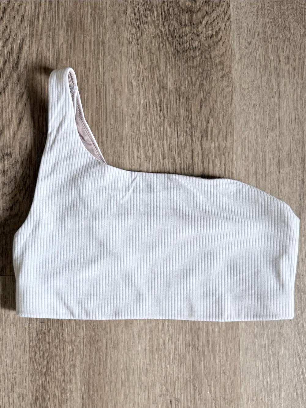 lululemon ribbed one shoulder bra - white